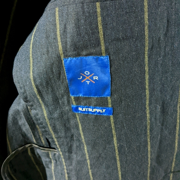 Suitsupply Suits & Blazers Suitsupply Jort Linen Blue Pinstripe